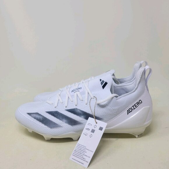 Adidas Adizero Electric + Football Cleats White Black IH7451 Men's Size 11.5 - Picture 4 of 10
